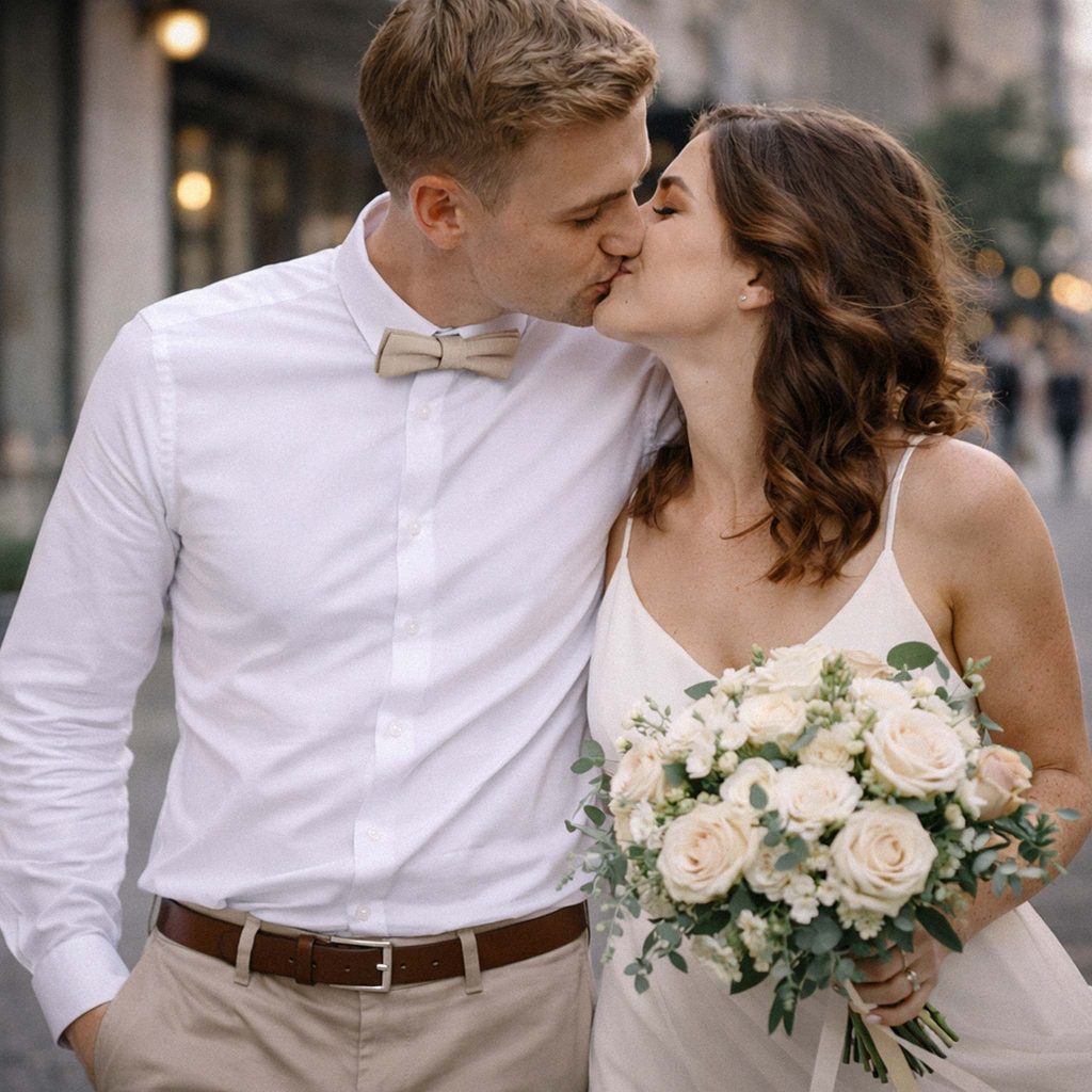 hochzeitsfliege leinen beige urban style wedding