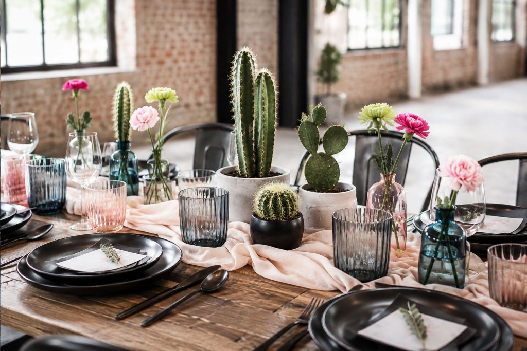 urban wedding tischdeko industrie