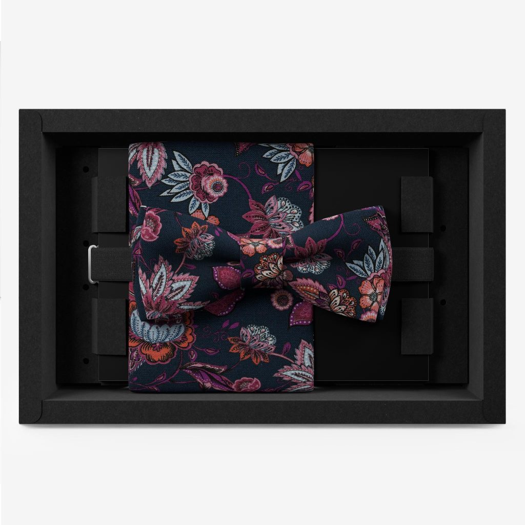 herrenfliege set floral blau pink modern hochzeit