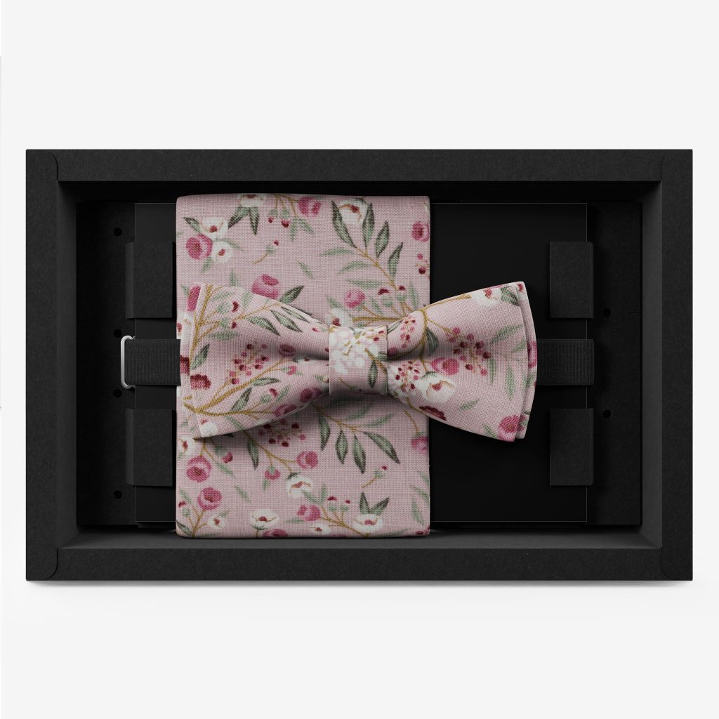 herrenfliege set floral pink weiss rosen hochzeit