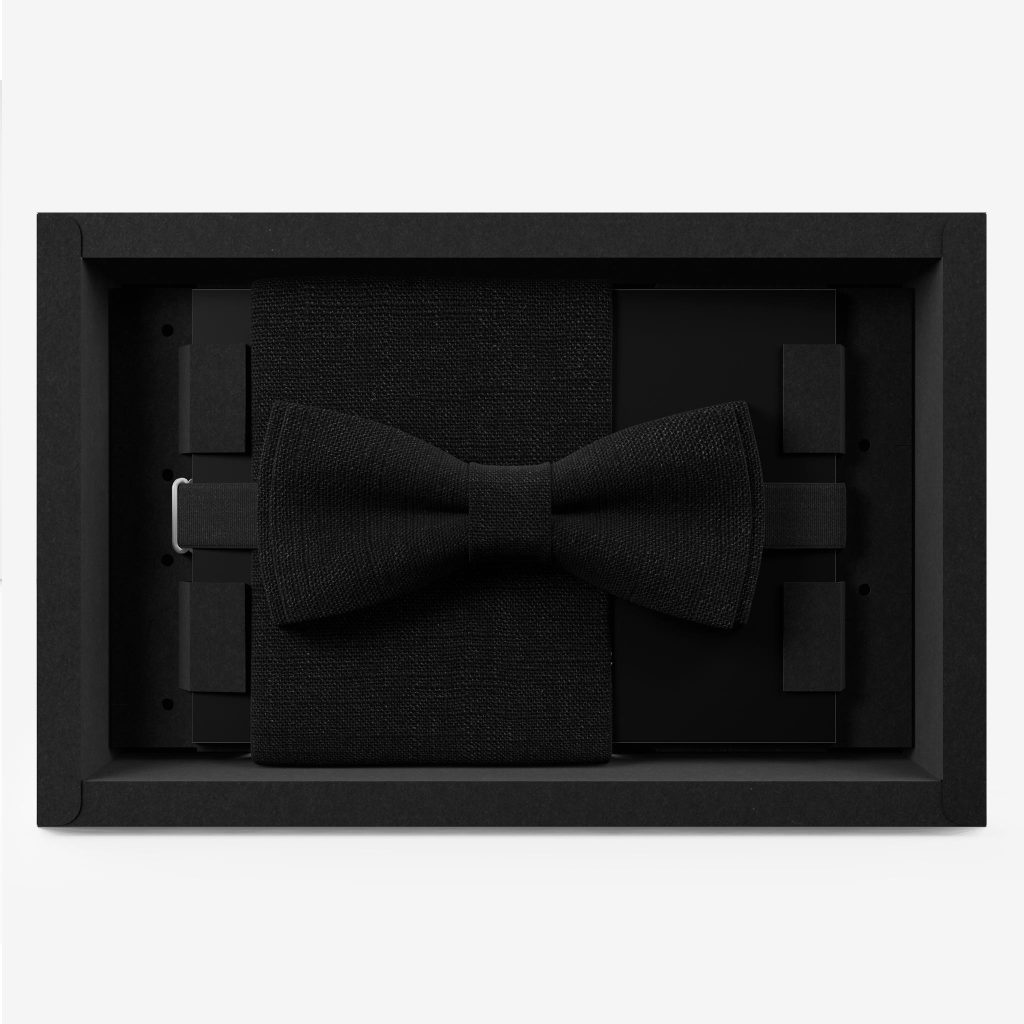 Fliegen in Grau & Schwarz herrenfliege set leinen schwarz urban hochzeit