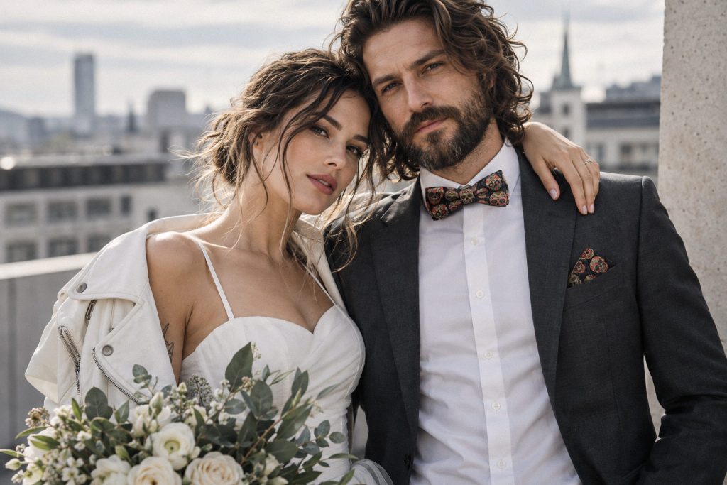 Fliegen in Grau & Schwarz hochzeitsfliege schwarz kork sugarskull urban hochzeit